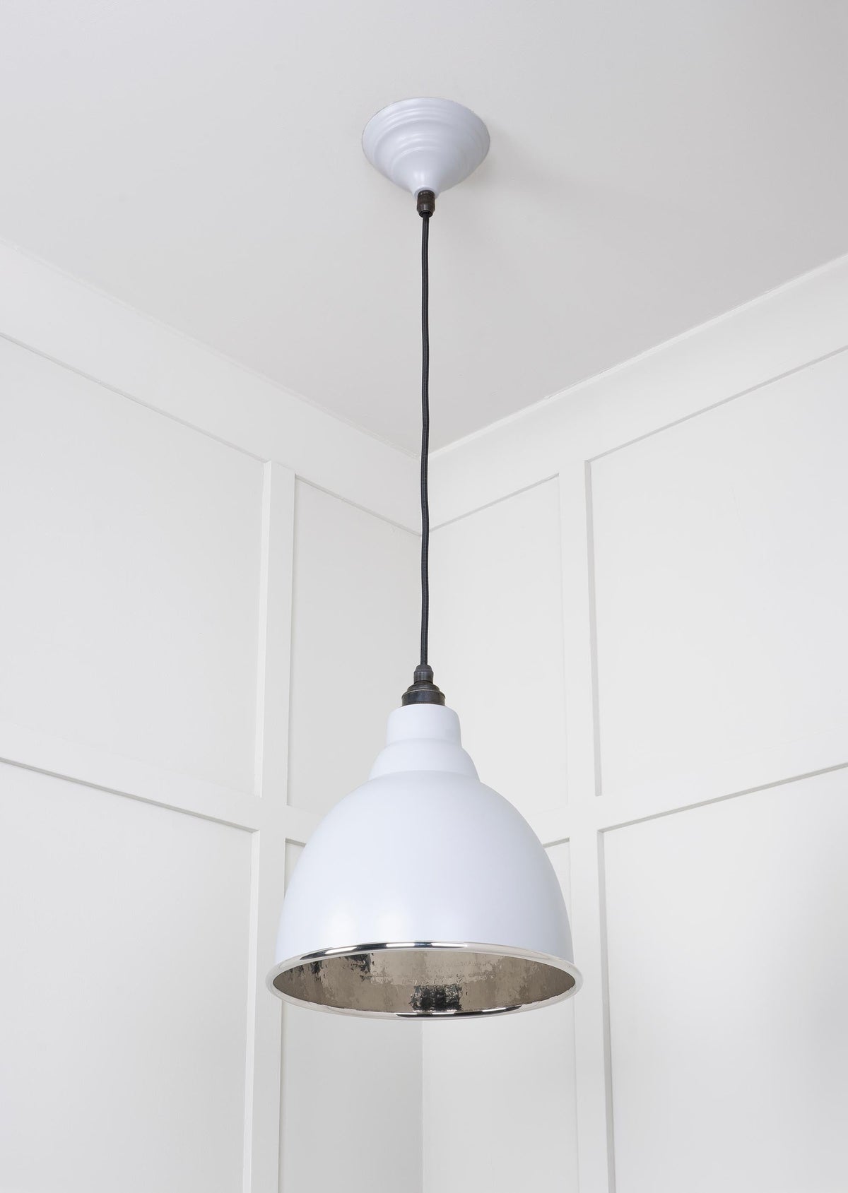 Hammered Nickel Brindley Pendant by From The Anvil
