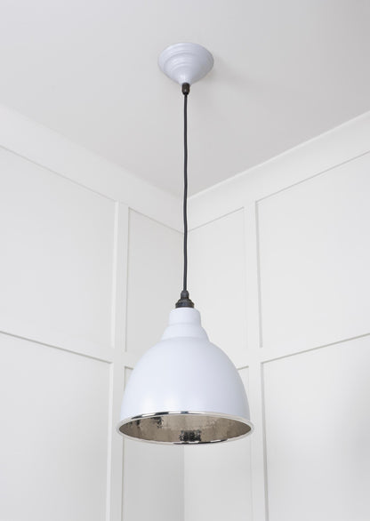 Hammered Nickel Brindley Pendant by From The Anvil