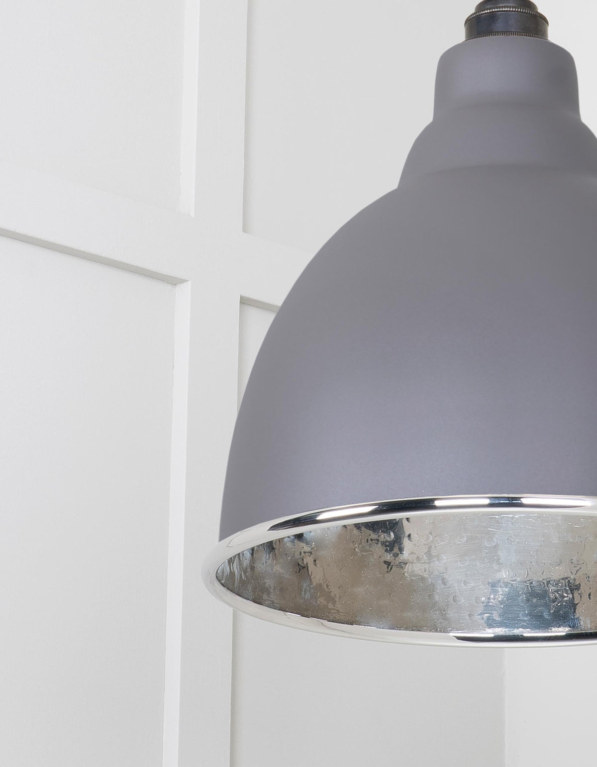 Hammered Nickel Brindley Pendant by From The Anvil