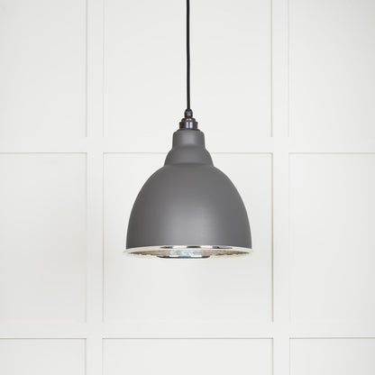 From The Anvil's Hammered Nickel Hammered Nickel Brindley Pendant
