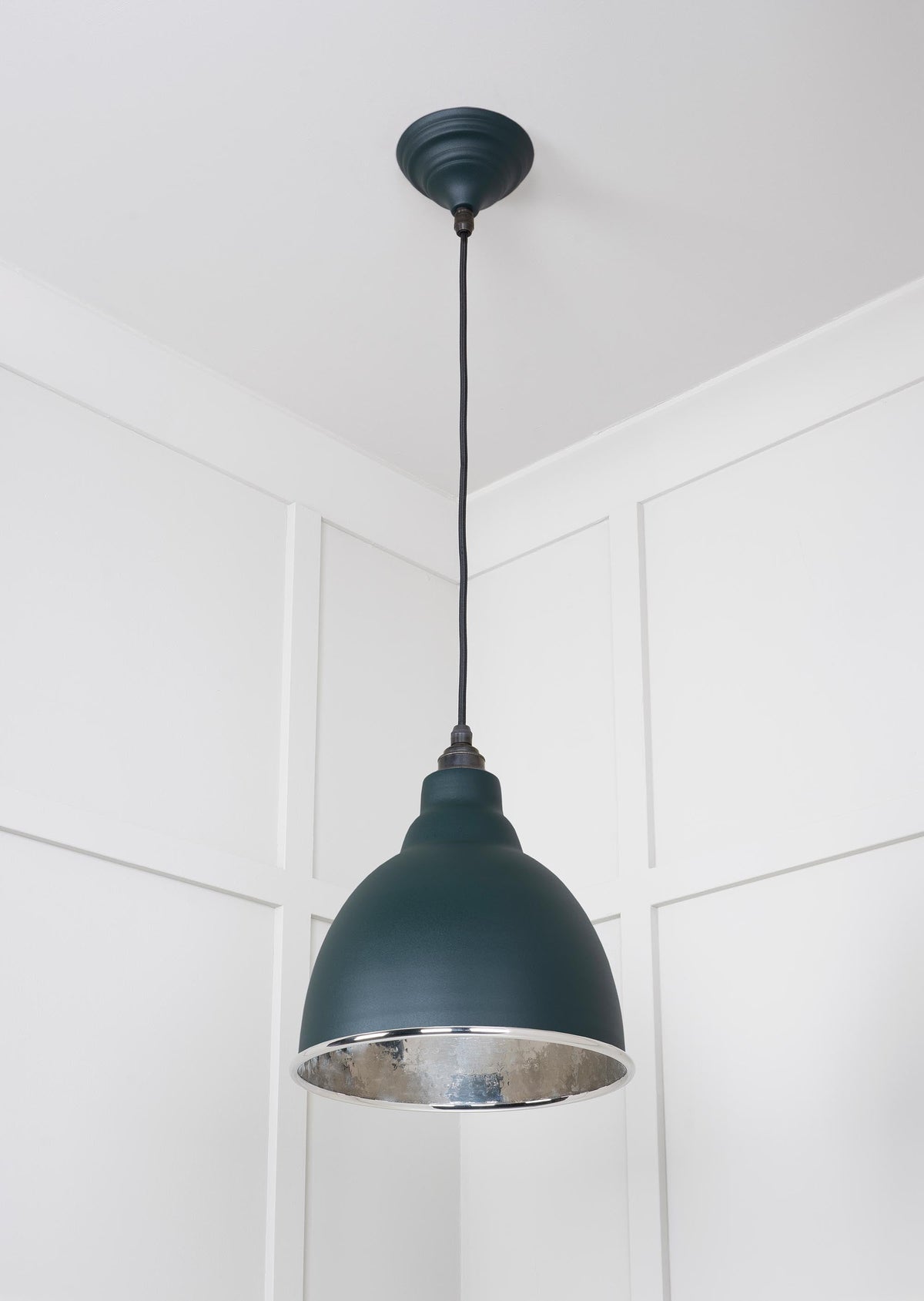 Hammered Nickel Brindley Pendant by From The Anvil