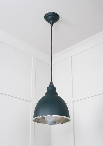 Hammered Nickel Brindley Pendant by From The Anvil