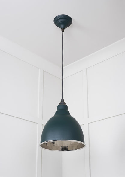 Hammered Nickel Brindley Pendant by From The Anvil