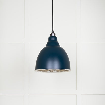 Hammered Nickel Brindley Pendant by From The Anvil