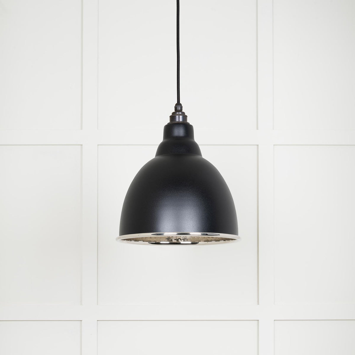 Hammered Nickel Brindley Pendant by From The Anvil