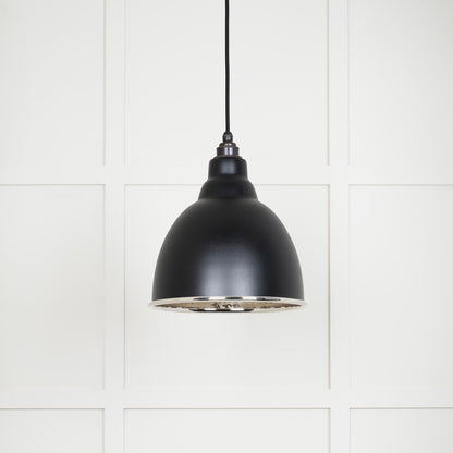Hammered Nickel Brindley Pendant by From The Anvil