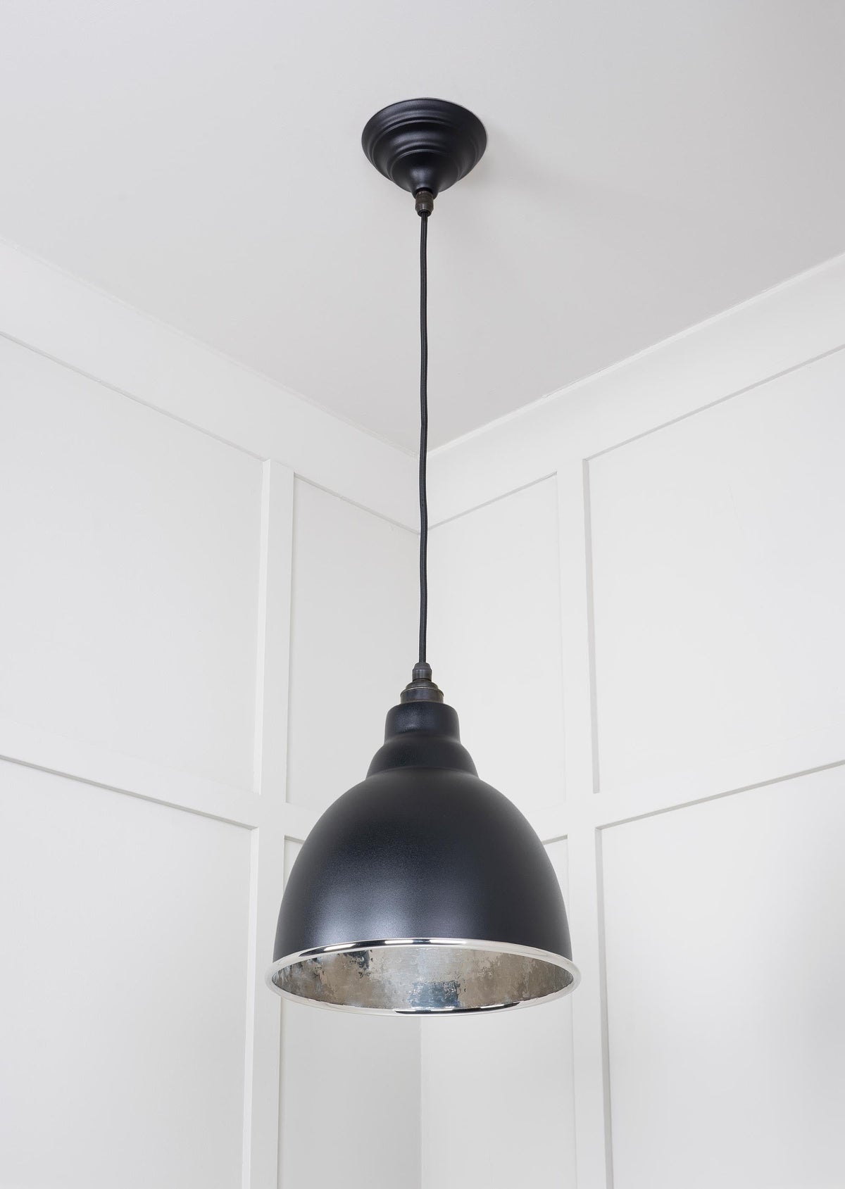 Hammered Nickel Brindley Pendant by From The Anvil