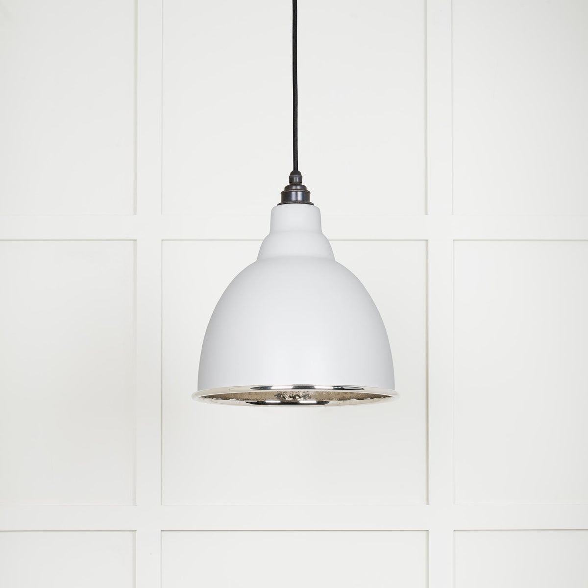 Hammered Nickel Brindley Pendant by From The Anvil