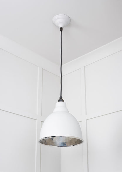 Hammered Nickel Brindley Pendant by From The Anvil