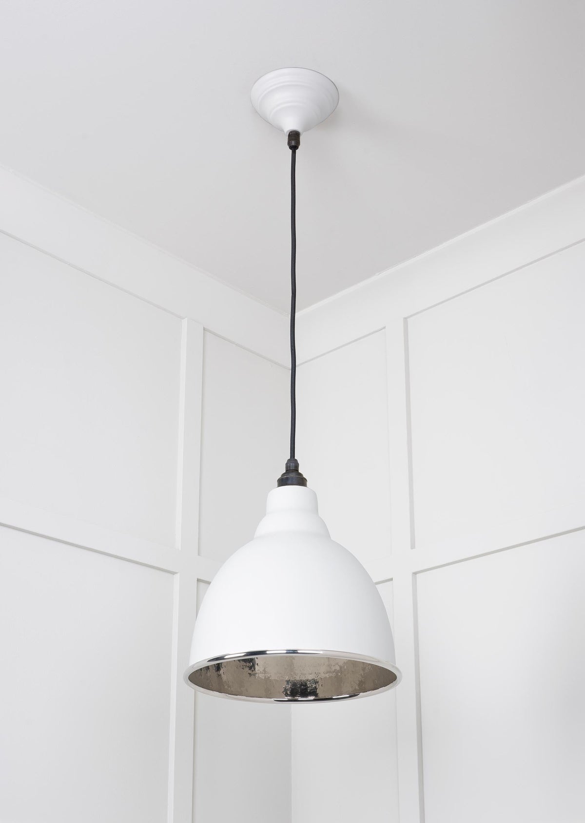 Hammered Nickel Brindley Pendant by From The Anvil