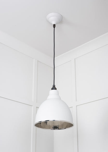 Hammered Nickel Brindley Pendant by From The Anvil