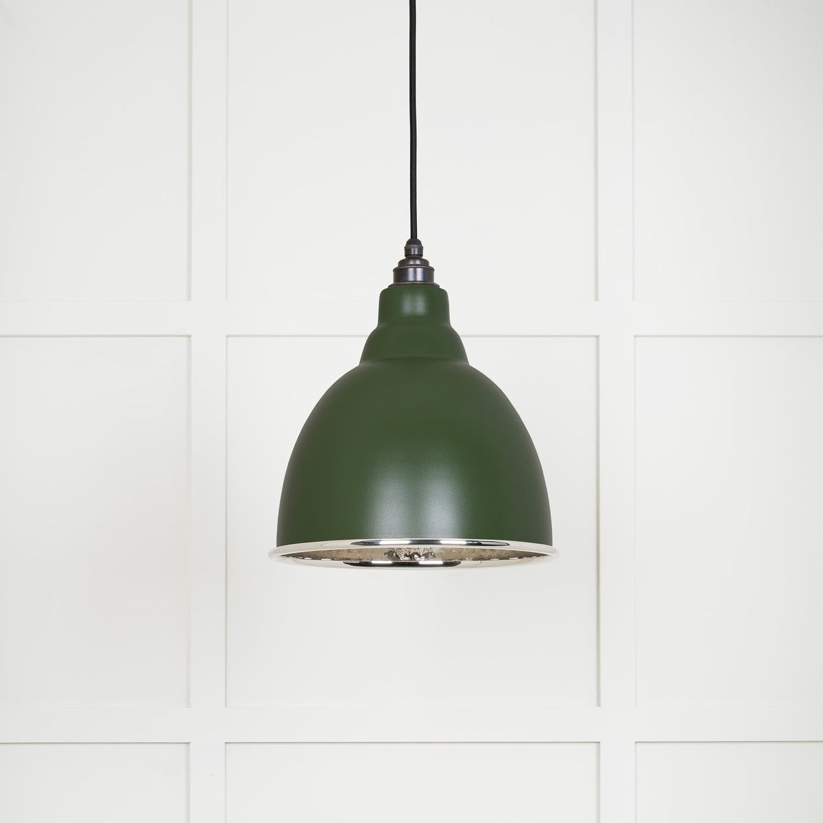 Hammered Nickel Brindley Pendant by From The Anvil