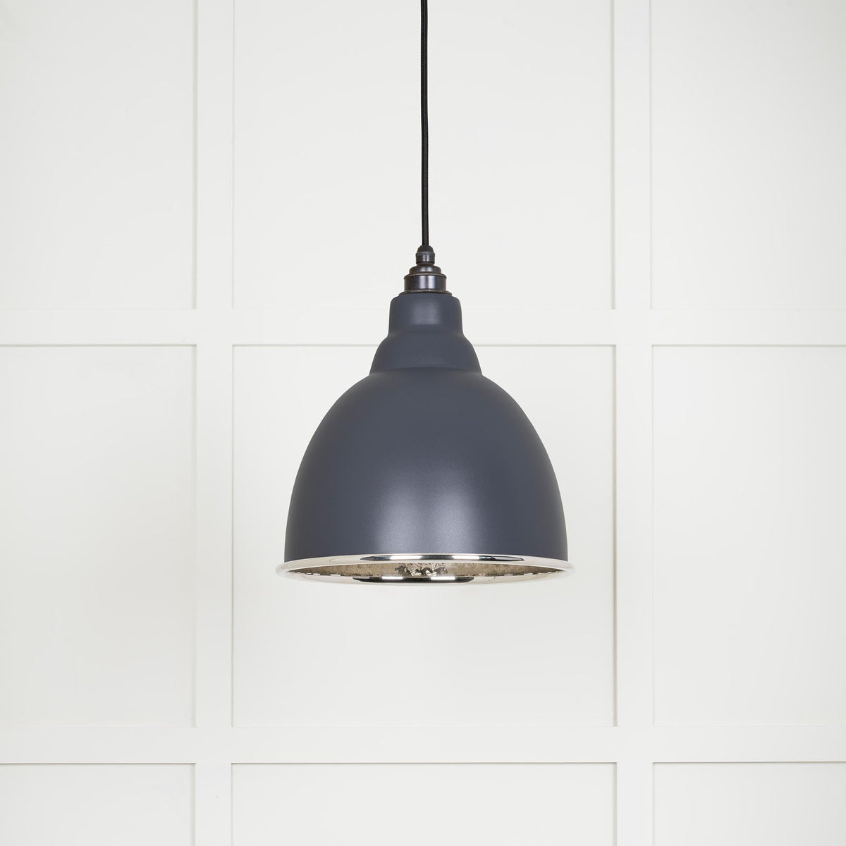 Hammered Nickel Brindley Pendant by From The Anvil