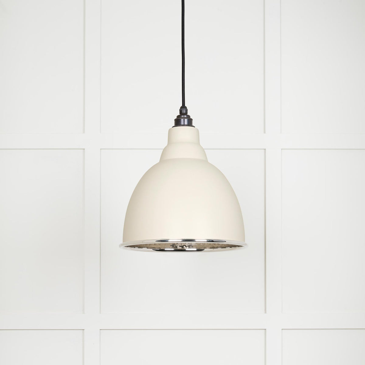 Hammered Nickel Brindley Pendant by From The Anvil