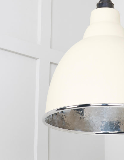 Hammered Nickel Brindley Pendant by From The Anvil