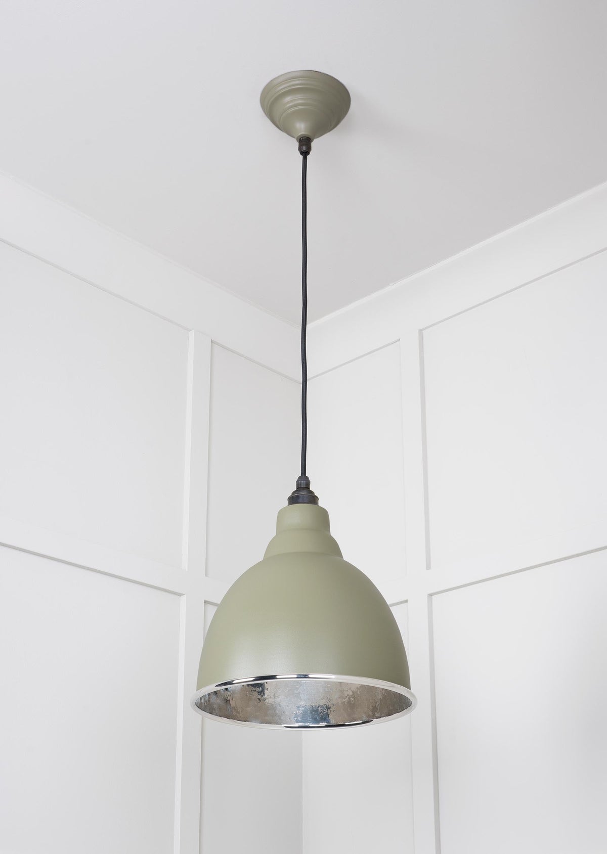 Hammered Nickel Brindley Pendant by From The Anvil