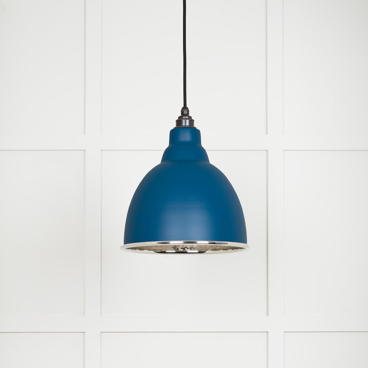 Hammered Nickel Brindley Pendant by From The Anvil