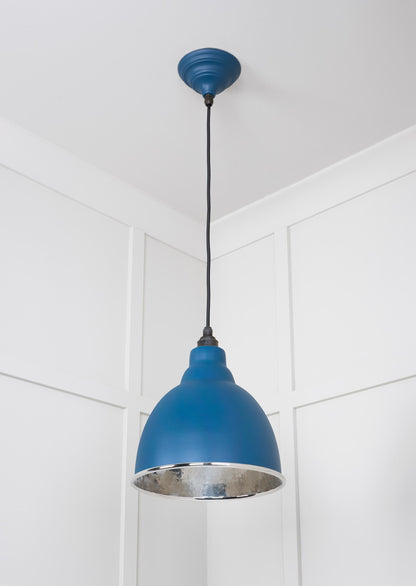 Hammered Nickel Brindley Pendant by From The Anvil