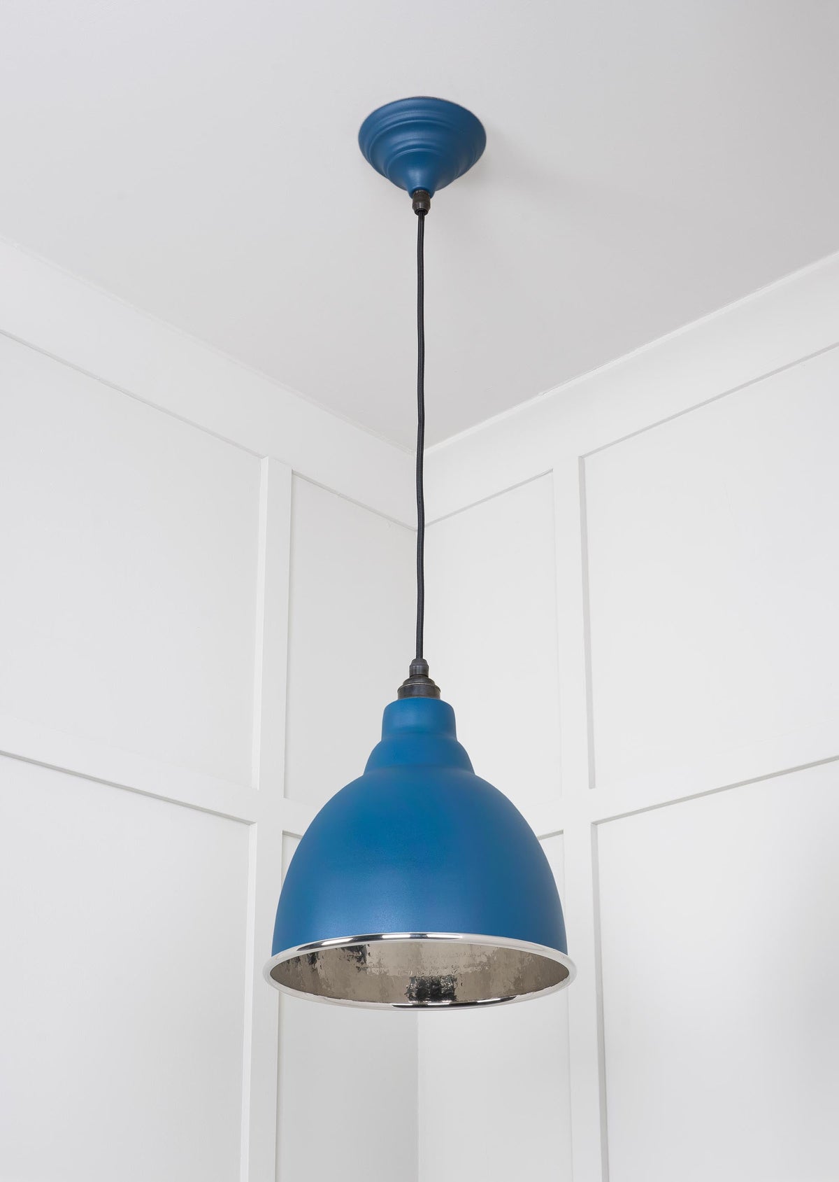 Hammered Nickel Brindley Pendant by From The Anvil