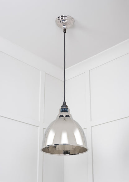 Hammered Nickel Brindley Pendant by From The Anvil