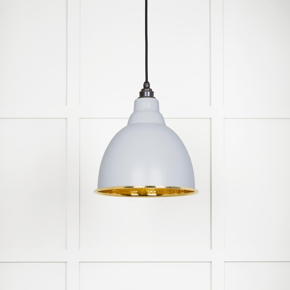 Hammered Brass Brindley Pendant by From The Anvil
