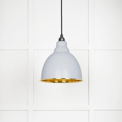 Hammered Brass Brindley Pendant by From The Anvil