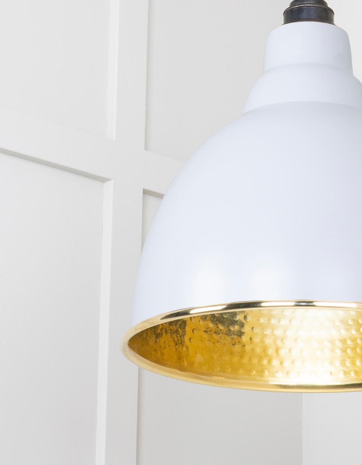 Hammered Brass Brindley Pendant by From The Anvil