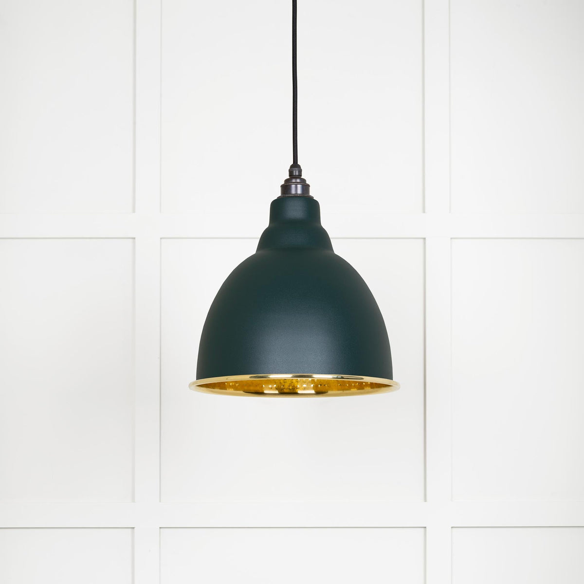 Hammered Brass Brindley Pendant by From The Anvil