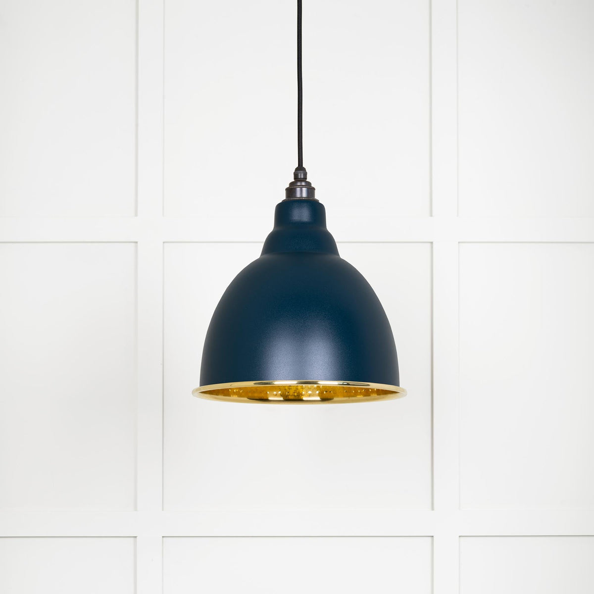 Hammered Brass Brindley Pendant by From The Anvil