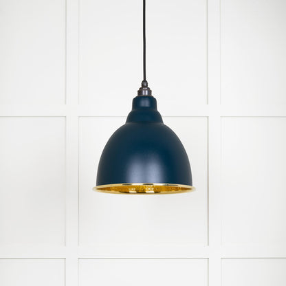 Hammered Brass Brindley Pendant by From The Anvil
