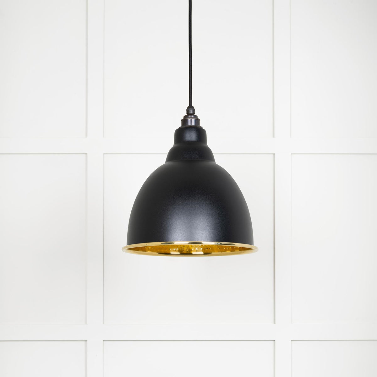 Hammered Brass Brindley Pendant by From The Anvil