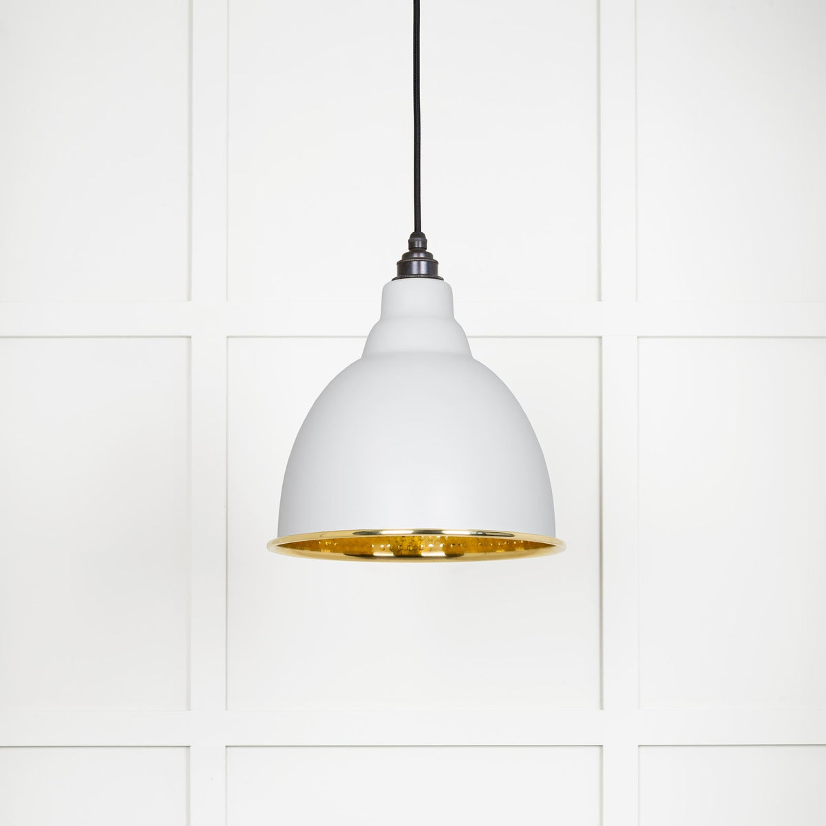 Hammered Brass Brindley Pendant by From The Anvil