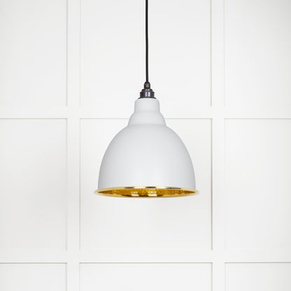 Hammered Brass Brindley Pendant by From The Anvil