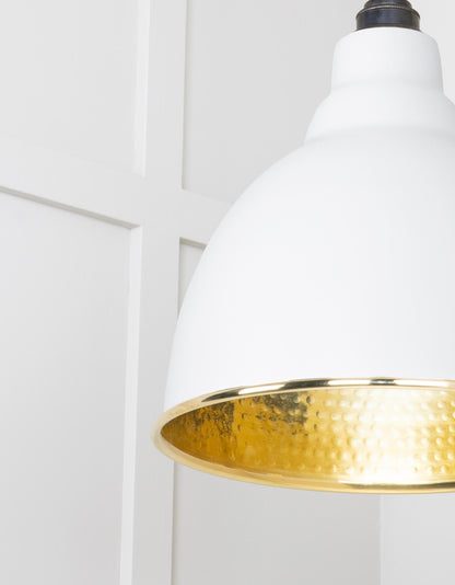 Hammered Brass Brindley Pendant by From The Anvil