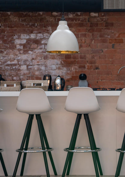 Hammered Brass Brindley Pendant by From The Anvil