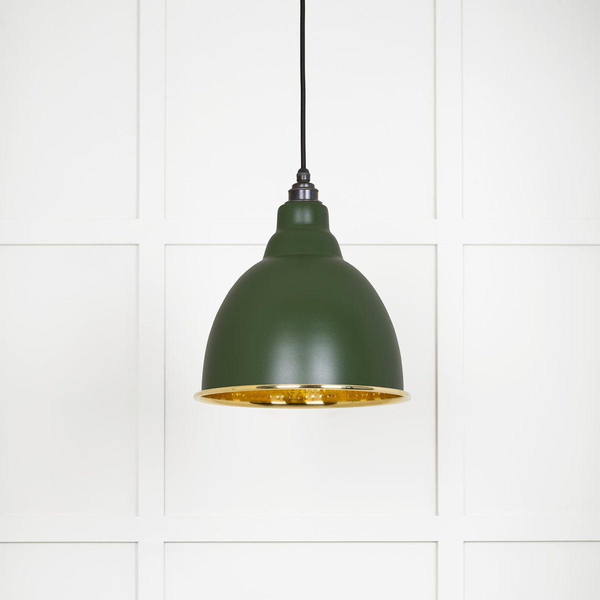 Hammered Brass Brindley Pendant by From The Anvil