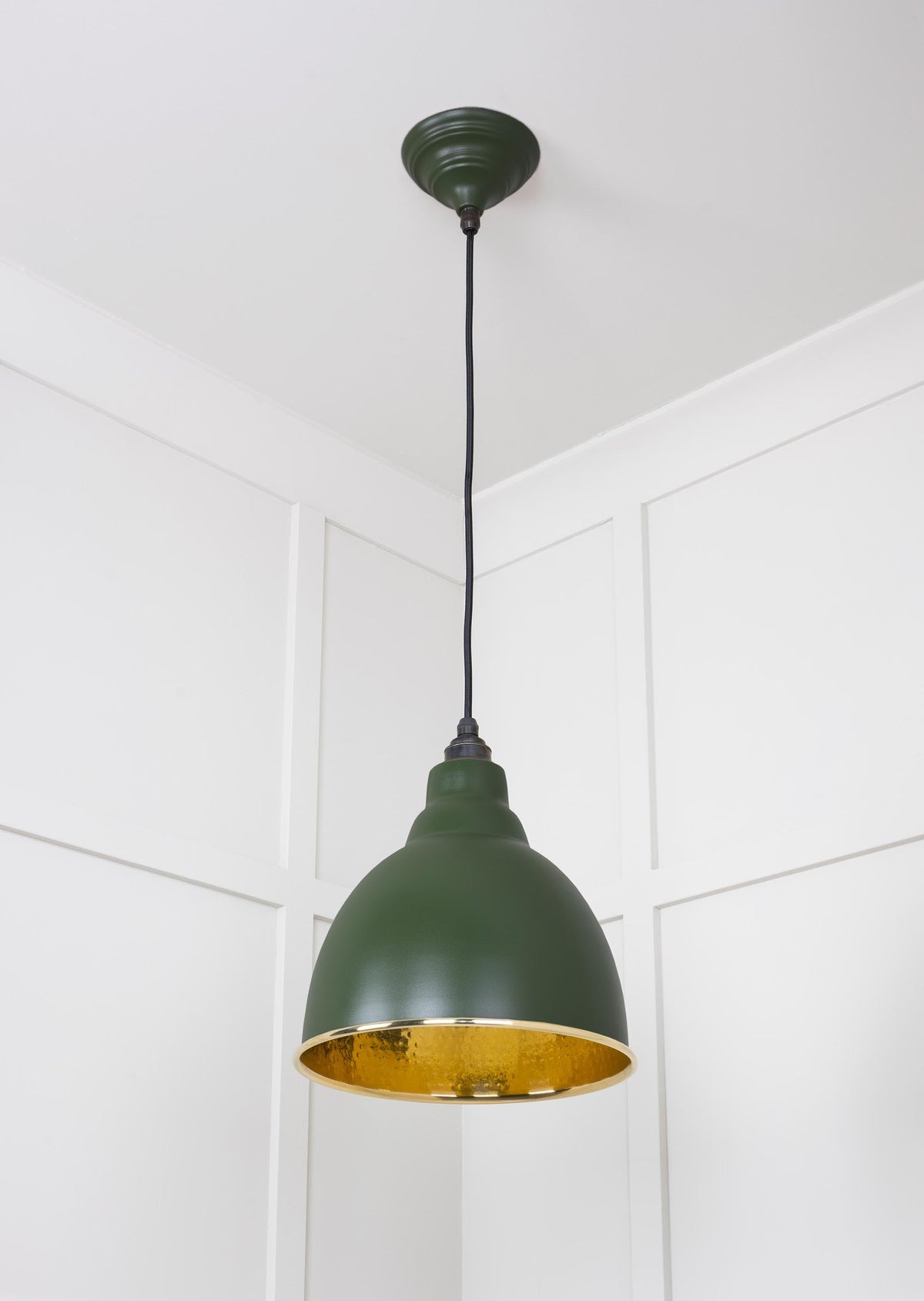Hammered Brass Brindley Pendant by From The Anvil
