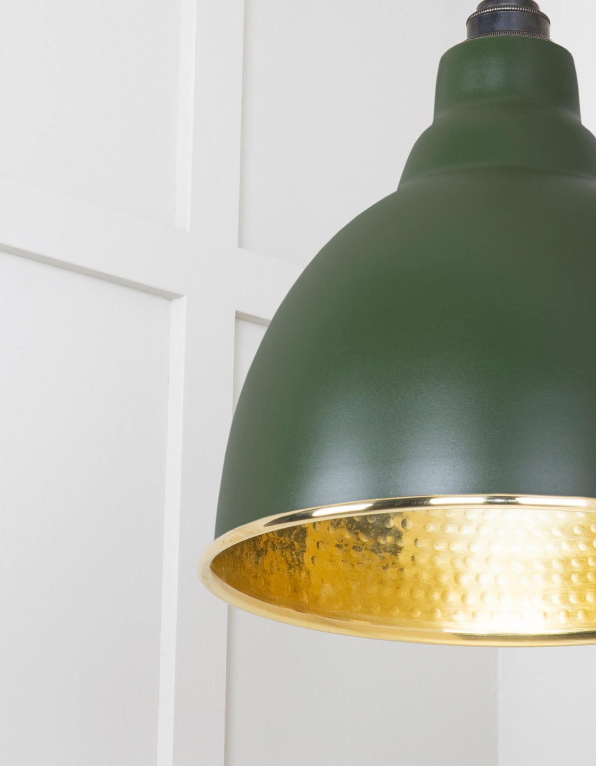 Hammered Brass Brindley Pendant by From The Anvil