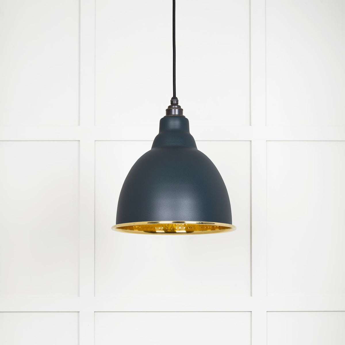 Hammered Brass Brindley Pendant by From The Anvil