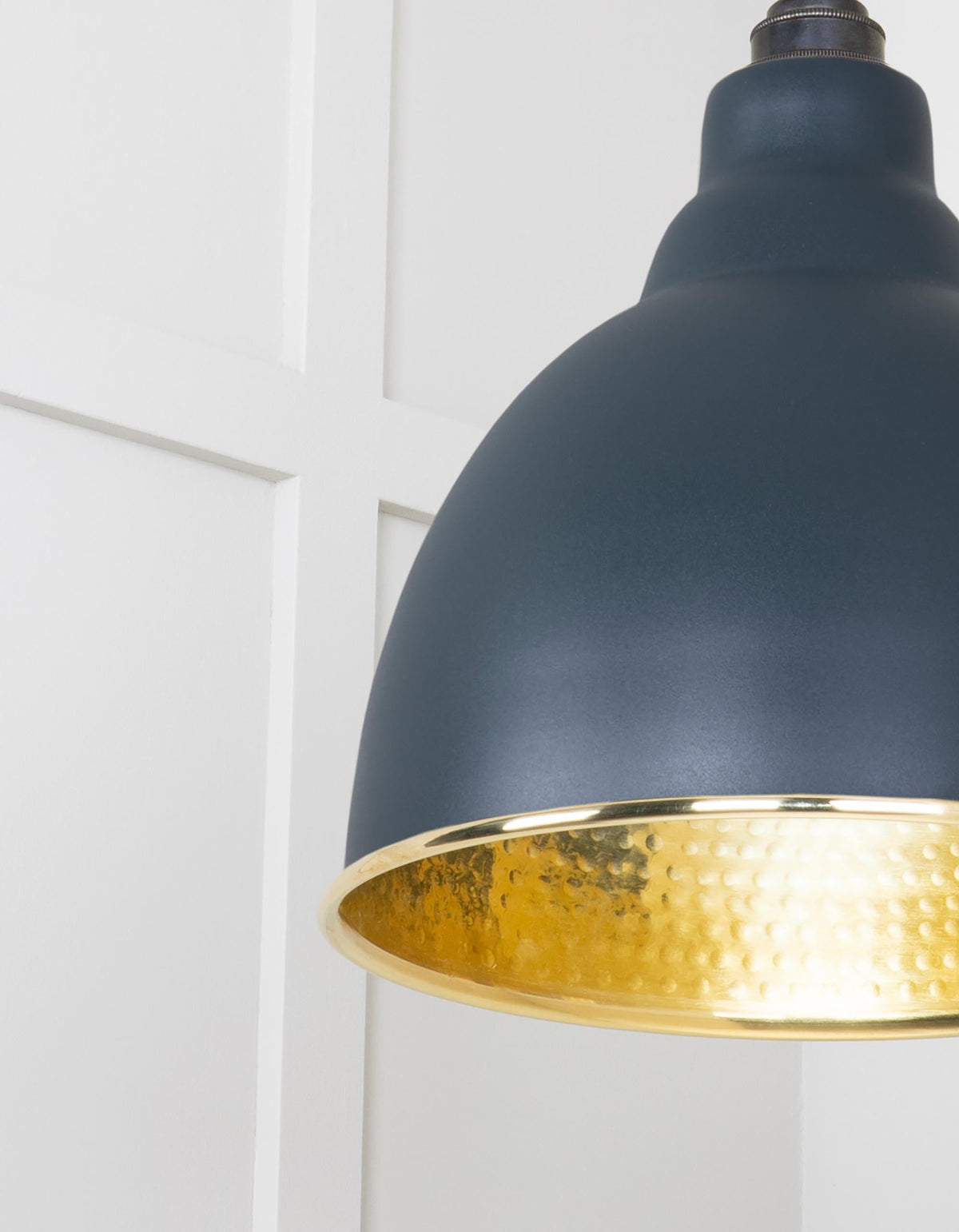 Hammered Brass Brindley Pendant by From The Anvil