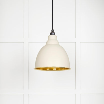 Hammered Brass Brindley Pendant by From The Anvil