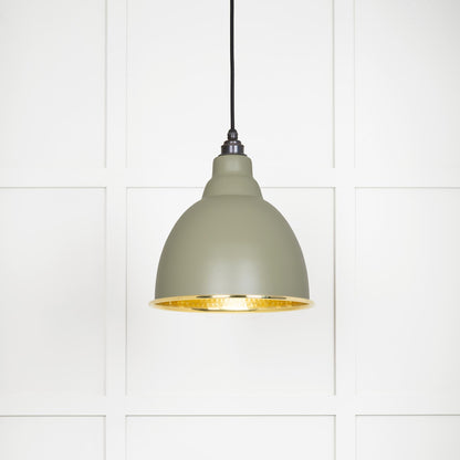 From The Anvil's Hammered Brass Hammered Brass Brindley Pendant