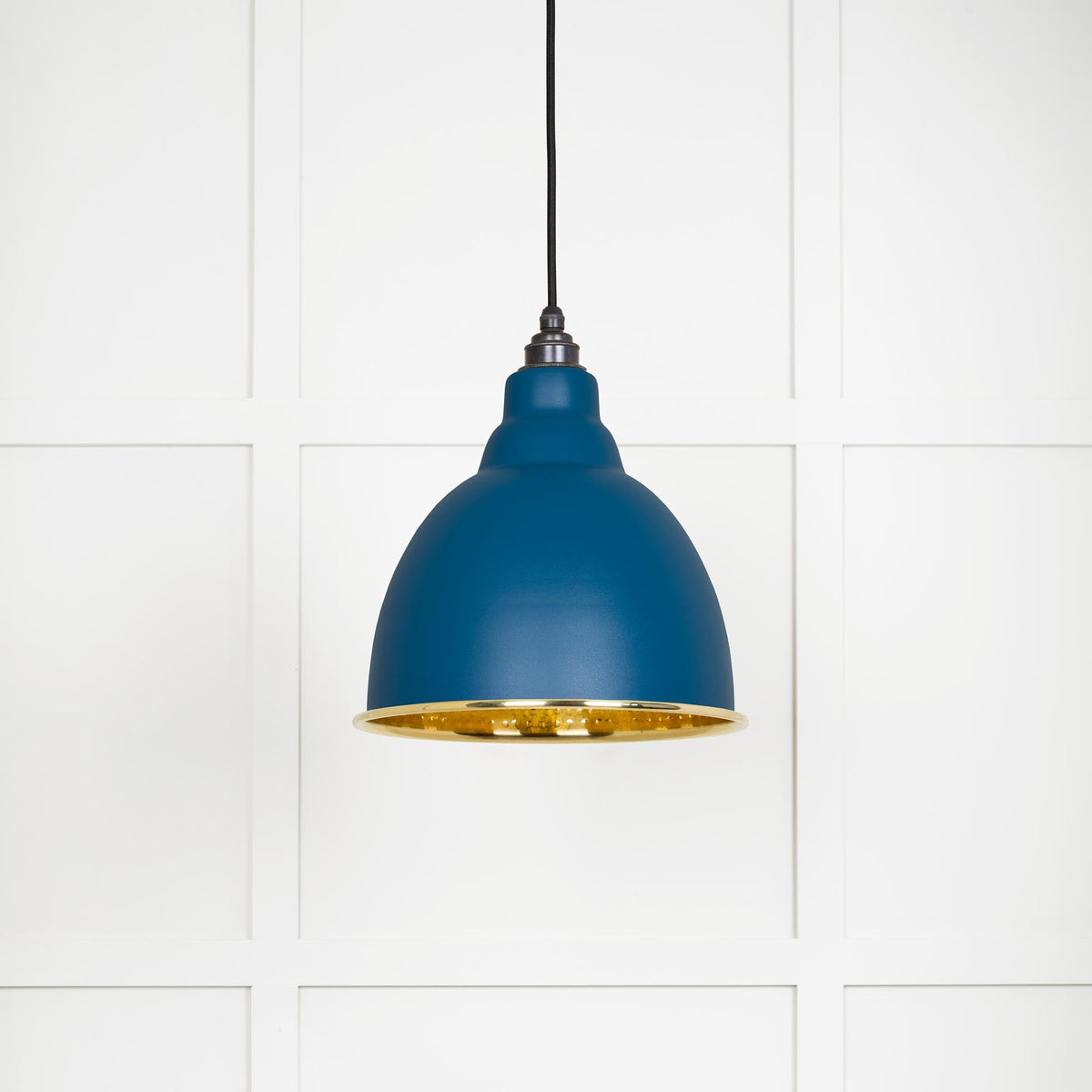 Hammered Brass Brindley Pendant by From The Anvil