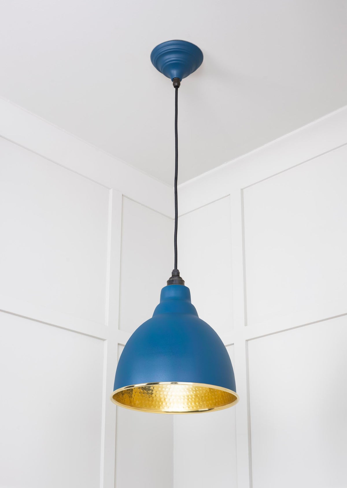 Hammered Brass Brindley Pendant by From The Anvil