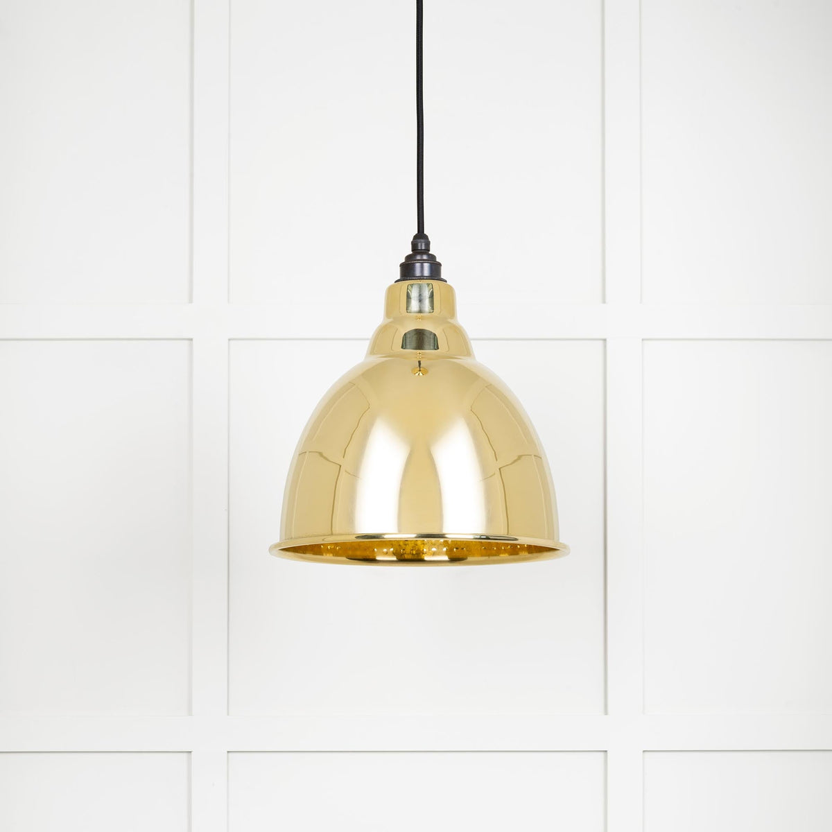 Hammered Brass Brindley Pendant by From The Anvil