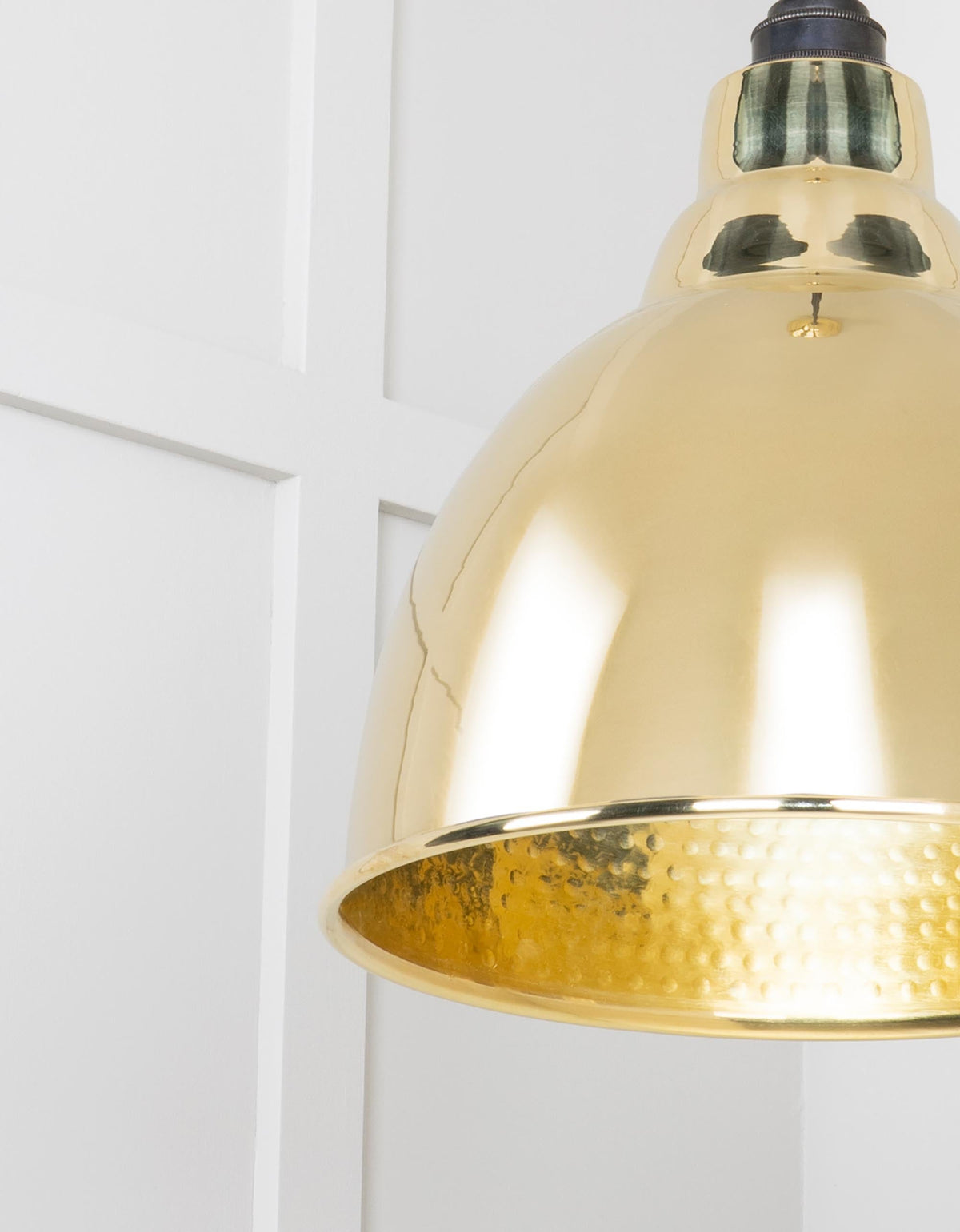 Hammered Brass Brindley Pendant by From The Anvil