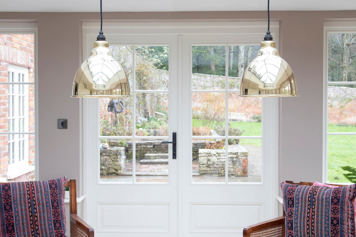 Hammered Brass Brindley Pendant by From The Anvil