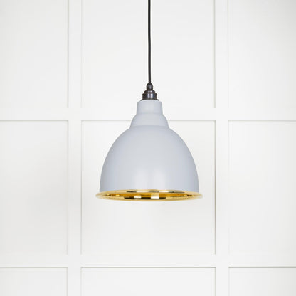 Smooth Brass Brindley Pendant by From The Anvil