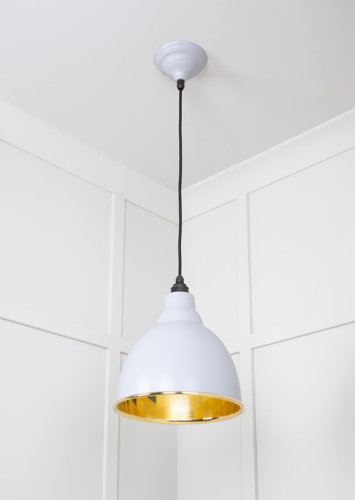 Smooth Brass Brindley Pendant by From The Anvil