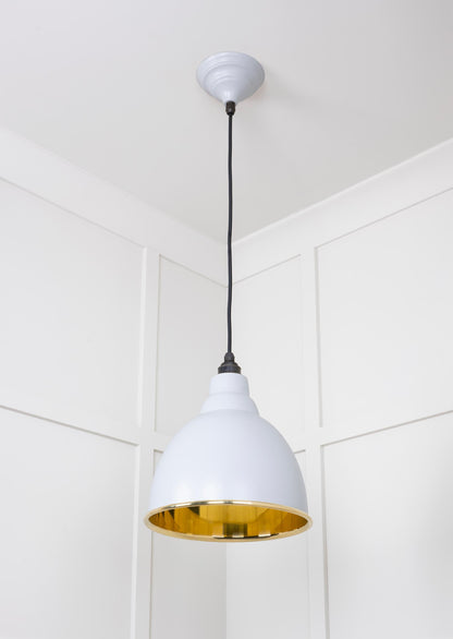 Smooth Brass Brindley Pendant by From The Anvil